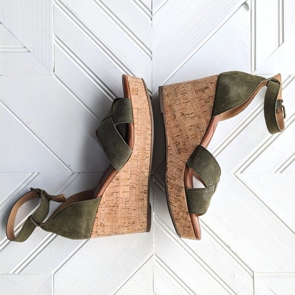 CROWN VINTAGE Chalina Wedge Sandals SZ 8 - Picture 3 of 11